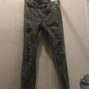 Army green jeans